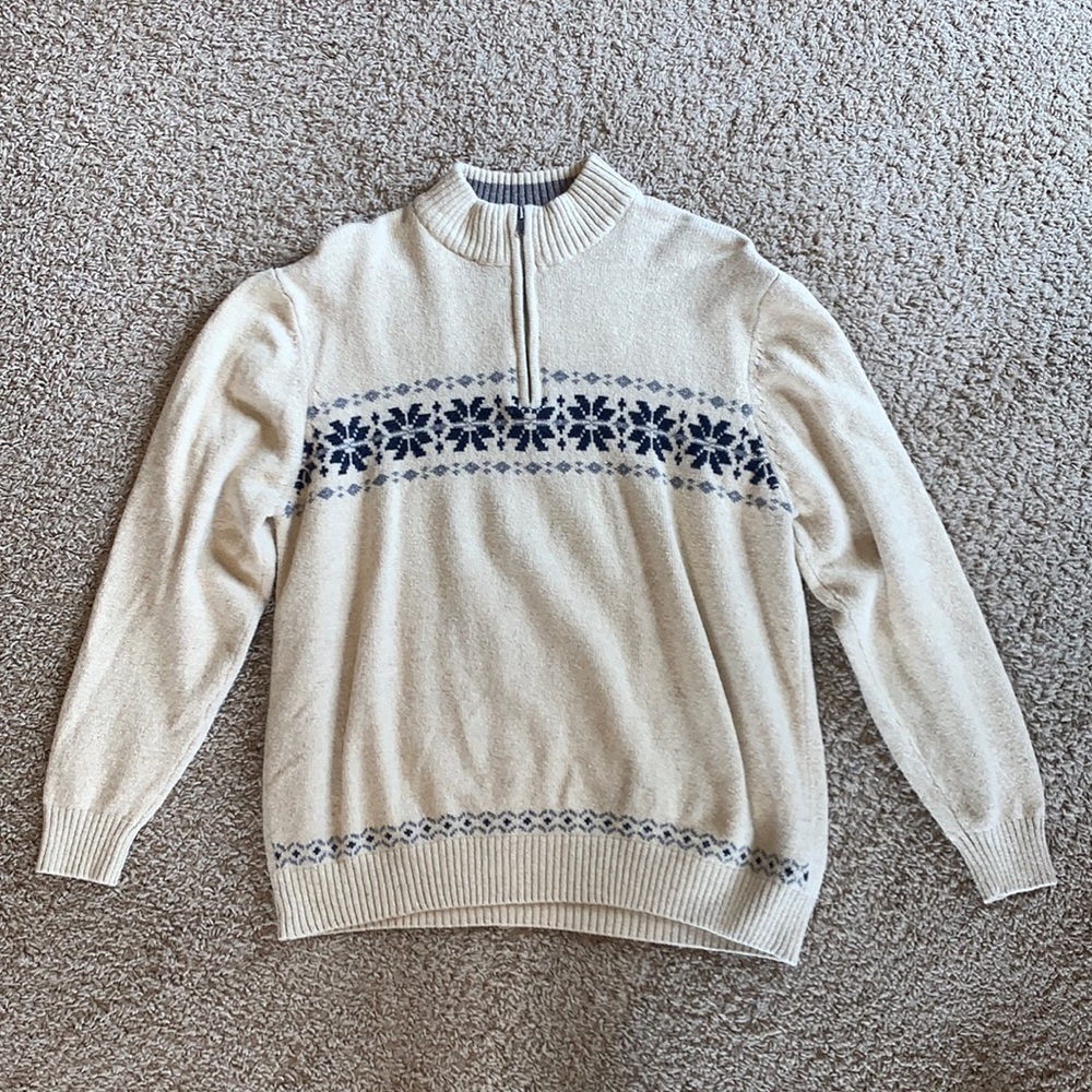 haggar zipper v-neck sweater